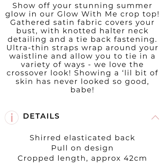 NWT Oh Polly Glow With Me Satin Top - Picture 3 of 4